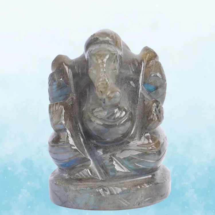Labradorite Ganesha Idol